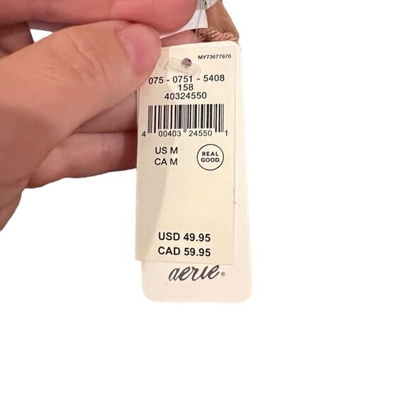 Aerie NWT tan one piece swimsuit size medium - Picture 8 of 11